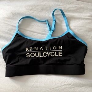 P.E Nation x SoulCycle Black & Blue Sports Bra